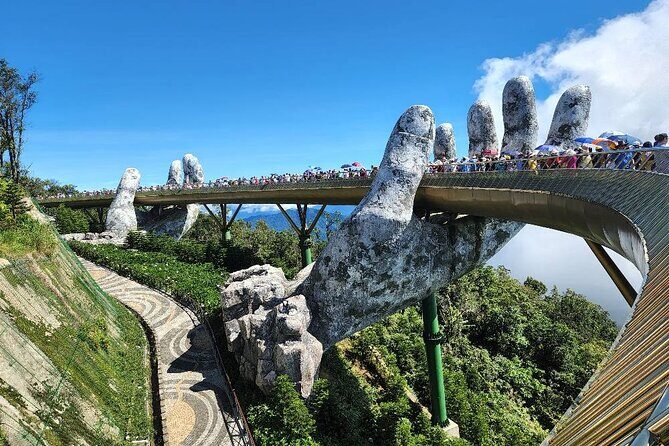 Shore Excursion to GOLDEN BRIDGE BA NA HILLS & Marble Mountains - Golden Bridge: The Photo Magnet, the Engineering Flex, and the Fog Factor